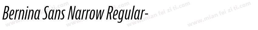 Bernina Sans Narrow Regular字体转换